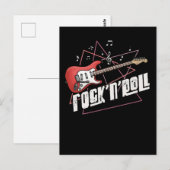 Carte Postale Amateur de Rock and Roll Musique de Guitare (Devant / Derrière)