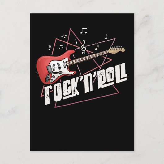 Carte Postale Amateur de Rock and Roll Musique de Guitare (Devant)