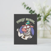 Carte Postale Amateur de vache de fête drôle d'animal de ferme (Debout devant)