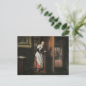 Carte Postale Amateurs avec une femme à l'écoute (Debout devant)