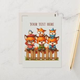Carte postale amateurs d'animaux Renard mignon