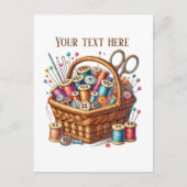 Carte Postale Amateurs de couture mignonne ajouter du texte (Devant)