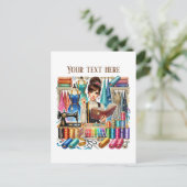 Carte Postale Amateurs de couture mignonne ajouter du texte (Debout devant)