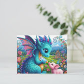 Carte Postale Amateurs de fantasy cochon dragon (Debout devant)