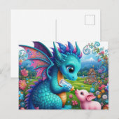 Carte Postale Amateurs de fantasy cochon dragon (Devant / Derrière)
