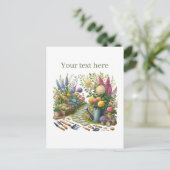 Carte Postale Amateurs de jardinage mignon personnalisable (Debout devant)