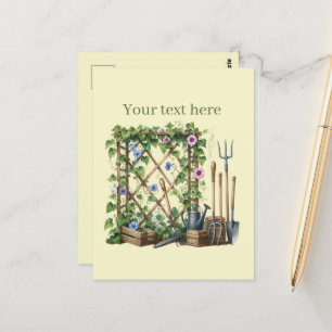 Carte Postale Amateurs de jardinage mignon personnalisable