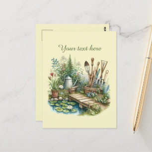 Carte Postale Amateurs de jardinage mignon personnalisable