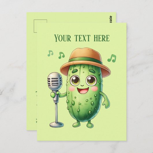 Carte Postale Amateurs de pickles amusants ajouter du texte (Devant / Derrière)