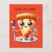 Carte Postale Amateurs de pizza amusante ajouter du texte (Devant)