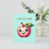 Carte Postale Amateurs de pommes mignonnes ajouter du texte (Debout devant)