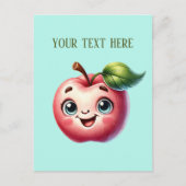 Carte Postale Amateurs de pommes mignonnes ajouter du texte (Devant)
