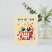 Carte Postale Amateurs de pop-corn mignons ajoutent un message (Debout devant)