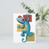 Carte Postale Amateurs de reptiles Gecko Bleu (Debout devant)