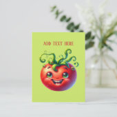 Carte Postale Amateurs de Tomate drôle ajoutent du texte (Debout devant)