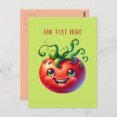 Carte Postale Amateurs de Tomate drôle ajoutent du texte (Devant / Derrière)