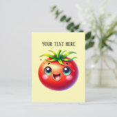 Carte Postale Amateurs de tomates mignonnes ajouter du texte (Debout devant)