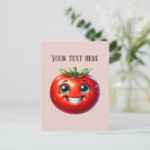 Carte Postale Amateurs de tomates mignonnes ajouter un message (Debout devant)