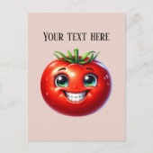 Carte Postale Amateurs de tomates mignonnes ajouter un message (Devant)