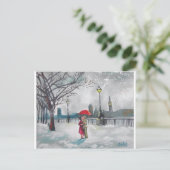 Carte Postale Amateurs d'hiver neige Londres Thames Big Ben pein (Debout devant)