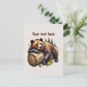 Carte Postale Amateurs d'ours mignonnes personnalisables (Debout devant)