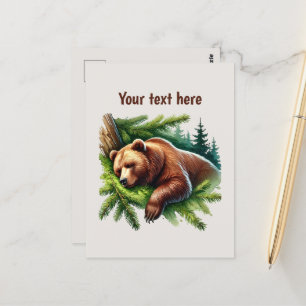 Carte Postale Amateurs d'ours mignonnes personnalisables