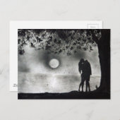 Carte Postale Amateurs S'embrasser sous l'arbre (Devant / Derrière)