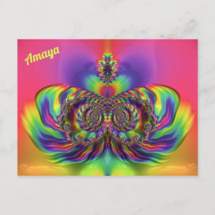 Carte Postale AMAYA ~ Motif de conception 3D ~ Multi Couleurs ~