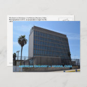 Carte Postale Ambassade américaine à Cuba (Devant / Derrière)