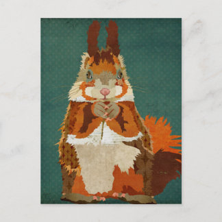 Carte postale Amber Squirrel Retro