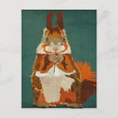 Carte postale Amber Squirrel Retro (Devant)