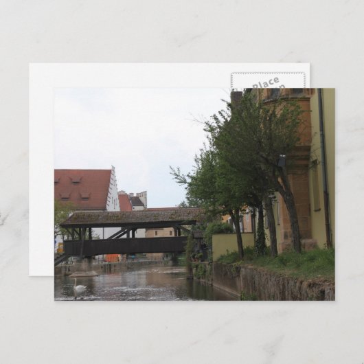 Carte Postale Amberg, pont au-dessus des Vils (Devant / Derrière)