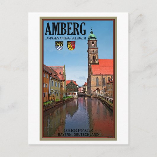 Carte Postale Amberg - Vils River (Devant)