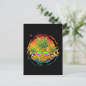 Carte Postale Ambiance d'été drôle à l'ananas (Debout devant)