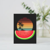 Carte Postale Ambiance estivale Coucher de soleil Pastèque (Debout devant)