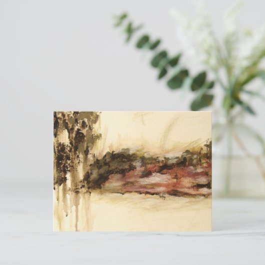 Carte Postale Ambiguë, Abstrait Décharges d'Art Paysage Peinture (Debout devant)