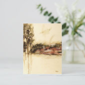 Carte Postale Ambiguë, Abstrait Décharges d'Art Paysage Peinture (Debout devant)