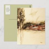 Carte Postale Ambiguë, Abstrait Décharges d'Art Paysage Peinture (Devant / Derrière)