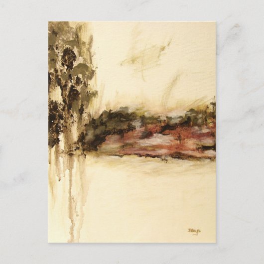 Carte Postale Ambiguë, Abstrait Décharges d'Art Paysage Peinture (Devant)