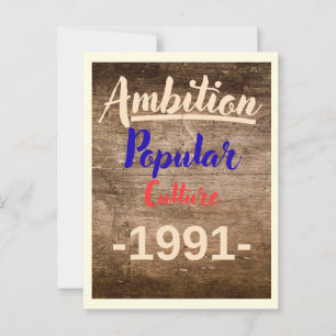 Carte Postale Ambition : Culture populaire
