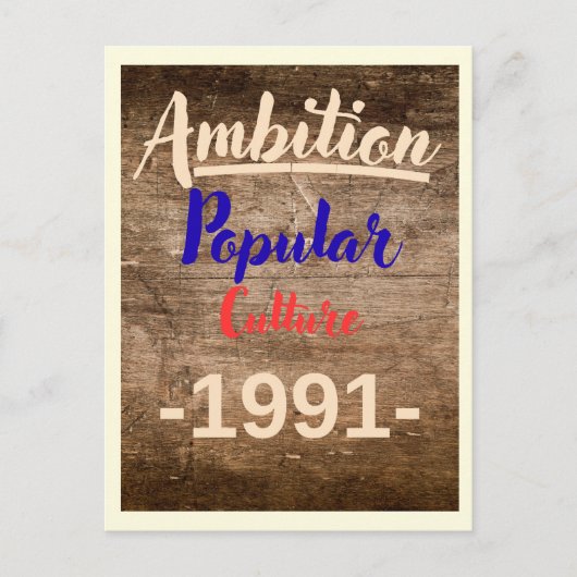 Carte Postale Ambition : Culture populaire (Devant)
