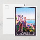 Carte Postale Amboise, château médiéval, France (Devant / Derrière)