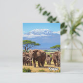 Carte Postale Amboseli Parc National Kenya Elephants (Debout devant)