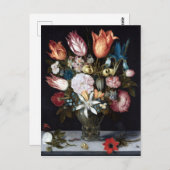 Carte Postale Ambrosius Bosschaert Fleurs dans un verre (Devant / Derrière)