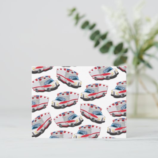 Carte Postale Ambulance (Debout devant)