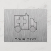 Carte Postale Ambulance ; Aspect métallique (Devant)