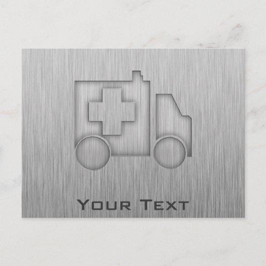 Carte Postale Ambulance ; Aspect métallique (Devant)