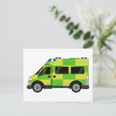 Carte Postale Ambulance de dessin (Debout devant)