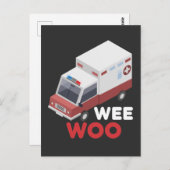 Carte Postale Ambulance du premier intervenant Paramètre de l'ai (Devant / Derrière)