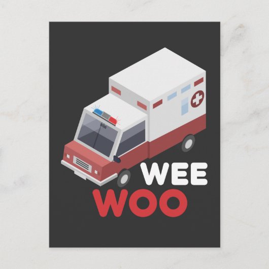 Carte Postale Ambulance du premier intervenant Paramètre de l'ai (Devant)